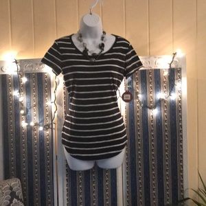 AAH Black/White Striped T-Shirt